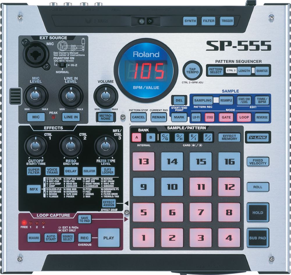 картинка Roland SP-555 магазин Multimusic являющийся официальным дистрибьютором в России картинка Roland SP-555 от магазина Multimusic