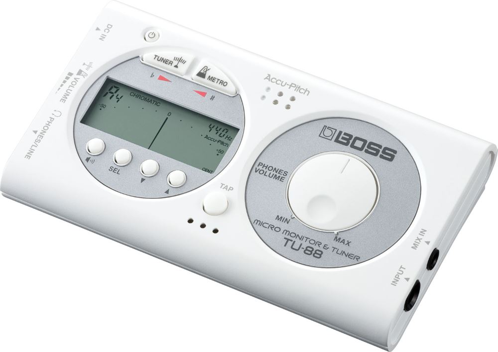 картинка Boss TU-88 WH Micro Monitor & Tuner от магазина Multimusic