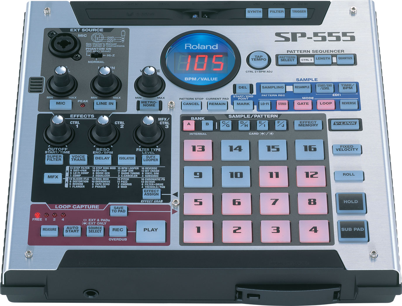 картинка Roland SP-555 магазин Multimusic являющийся официальным дистрибьютором в России картинка Roland SP-555 от магазина Multimusic