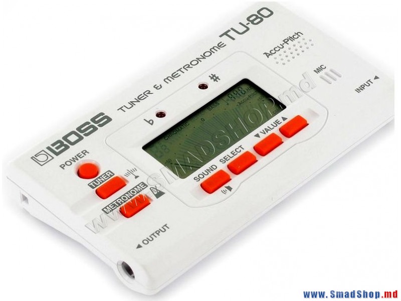 картинка Boss TU-80 WH Tuner & Metronome от магазина Multimusic