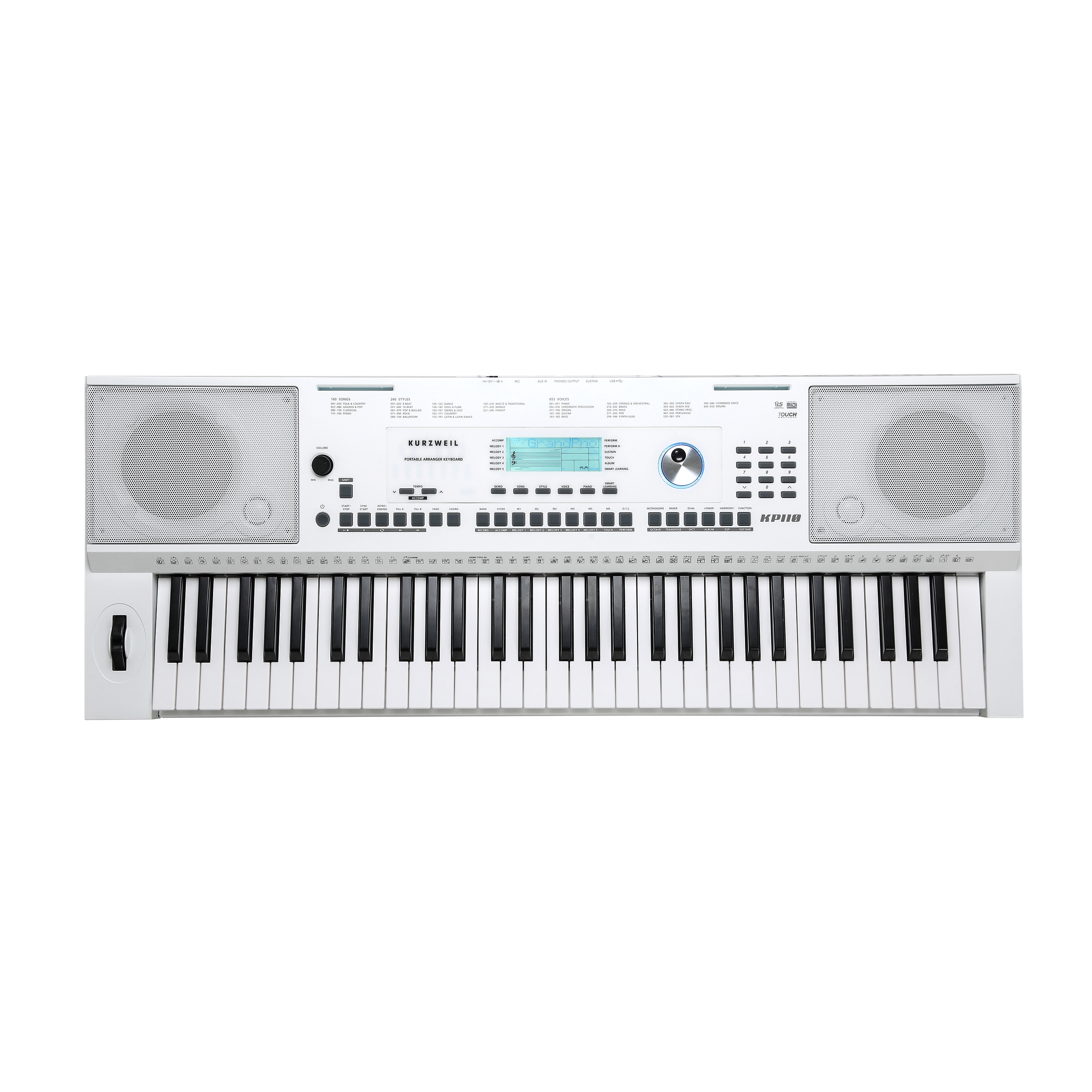 картинка KURZWEIL KP110 WH магазин Multimusic являющийся официальным дистрибьютором в России картинка KURZWEIL KP110 WH от магазина Multimusic