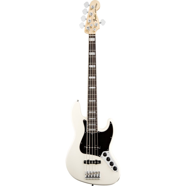 картинка Fender American Deluxe Jazz Bass V RW Olympic от магазина Multimusic